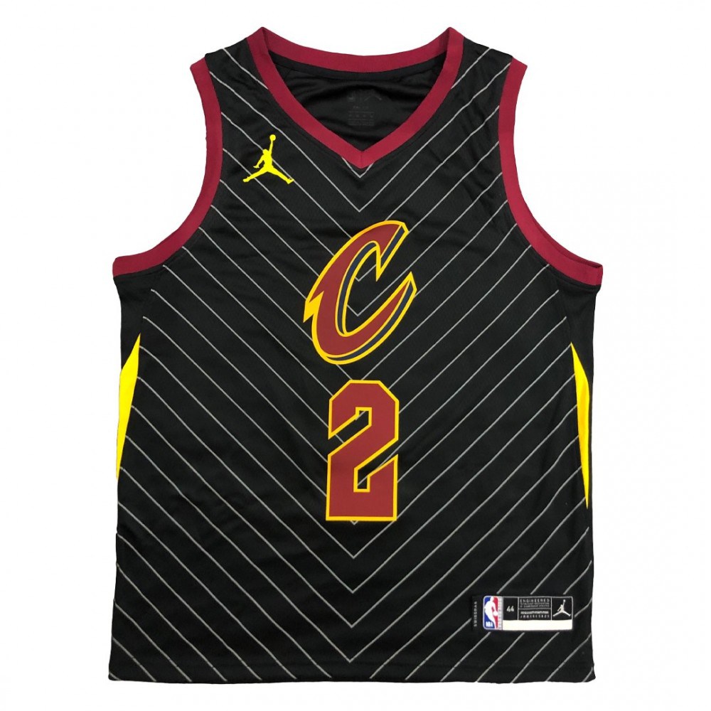 Men's Cleveland Cavaliers Kyrie Irving #2 Jordan Black Swingman Jersey - Statement Edition-Pro Kit Vault | Brand New 26/27 Sports Jerseys